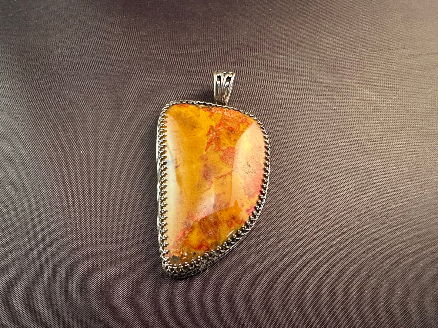 Tennessee Agate & Stirling Silver Pendant