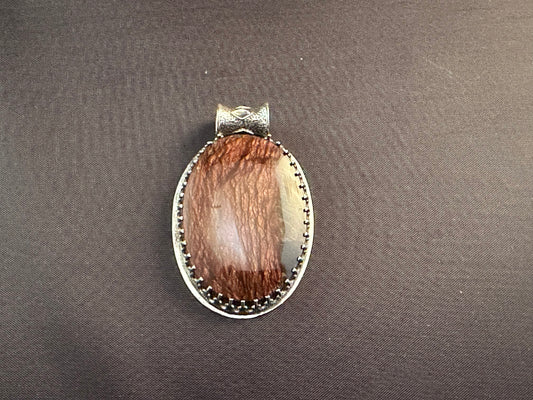 Biggs Jasper & Sterling Silver Pendant